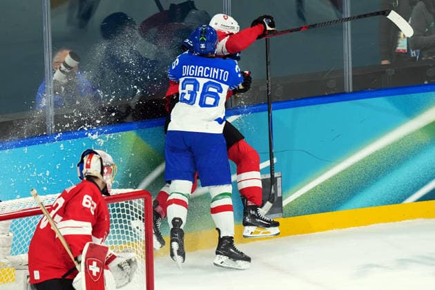 Ice hockey, Eishockey - Italy-Switzerland at the 2026 Winter Olympics, Milan, Italy, Thursay, Feb. 17, 2026. (Gian Mattia D Alberto LaPresse)  Copyright: xGianxMattiaxD Alberto LaPressex