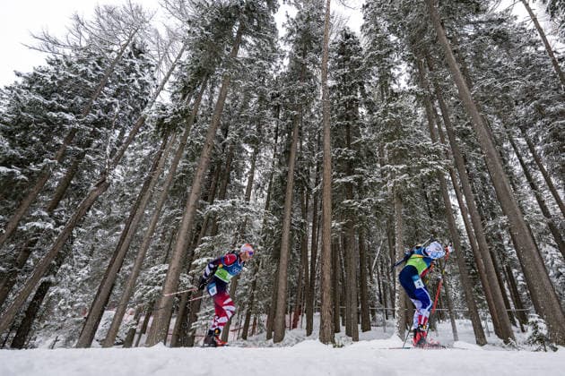 260217 Simon Eder of Austria and Emilien Jacquelin of France competes in men s 4 x 7,5 km relay biathlon during day 11 of the 2026 Winter Olympics on February 17, 2026 in Anterselva. Photo: Mathias Bergeld BILDBYRAN kod MB JM0796 skidskytte biathlon skiskyting Olympic Games, Olympische Spiele, Olympia, OS olympics winter olympics os ol olympiska spel vinter-os olympiske leker milano cortina 2026 milan cortina 2026 milano cortina 2026 olympic games milano cortina 2026 winter olympic games milano cortina-os milano cortina-ol vinter-ol 11 bbeng stafett relay österrike frankrike *** 260217 Simon Eder of Austria and Emilien Jacquelin of France competes in men s 4 x 7,5 km relay biathlon during day 11 of the 2026 Winter Olympics on February 17, 2026 in Anterselva Photo Mathias Bergeld BILDBYRAN code MB JM0796 biathlon biathlon biathlon olympic games olympics olympics winter olympics os ol olympiska spel vinter os olympiske leker milano cortina 2026 milan cortina 2026 milano cortina 2026 olympic games milano cortina 2026 winter olympic games milano cortina os milano cortina ol vinter ol 11 bbeng relay austria france  Copyright: MATHIASxBERGELD BB260217MB014