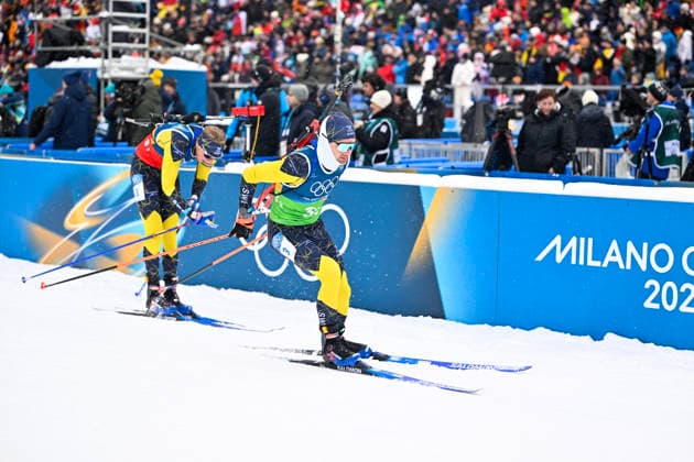 ANTERSELVA, ITALY 20260217 Sweden s Viktor Brandt and Finland s Olli Hiidensalo first skaters in the men s biathlon relay, 4x7.5km, in Anterselva during the Winter Olympics in Milan Cortina, Italy. *** The picture is included in the PACKAGE. For others PAY PICTURE *** ANTERSELVA ITALY x10050x *** ANTERSELVA, ITALY 20260217 Sweden s Viktor Brandt and Finland s Olli Hiidensalo first skaters in the men s biathlon relay, 4x7 5km, in Anterselva during the Winter Olympics in Milan Cortina, Italy The picture is included in the SPORT PACKAGE For others PAY PICTURE ANTERSELVA ITALY x10050x  Copyright: xPontusxLundahl TTx 2026 OLYMPICS MEN S BI-SHOOTING RELAY