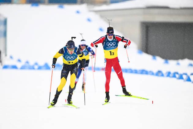ANTERSELVA, ITALY 20260217 Sweden s Martin Ponsiluoma and Norway s Sturla Holm Laegreid in the men s biathlon relay, 4x7.5km, in Anterselva during the Winter Olympics in Milan Cortina, Italy. *** The image is included in the SPORTS PACKAGE. For others PAYMENT IMAGE *** ANTERSELVA ITALY x10050x *** ANTERSELVA, ITALY 20260217 Sweden s Martin Ponsiluoma and Norway s Sturla Holm Laegreid in the men s biathlon relay, 4x7 5km, in Anterselva during the Winter Olympics in Milan Cortina, Italy The image is included in the SPORTS PACKAGE For others PAYMENT IMAGE ANTERSELVA ITALY x10050x  Copyright: xPontusxLundahl TTx 2026 OLYMPICS MEN S BI-SHOOTING RELAY