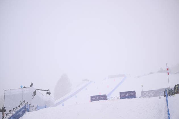 General view, FEBRUARY 17, 2026 - Freestyle Skiing : Women s Aerials Qualification during the Milano Cortina 2026 Olympic Winter games, Winterspiele,Spiele, Summer games at Livigno Aerials and Moguls Park in Livigno, Italy.  aflo_320226970