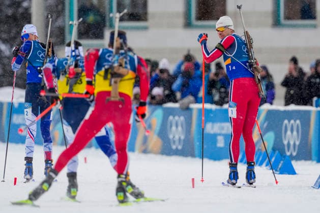 Winter Olympics in Milan Cortina 2026 Anterselva, Italy 20260217. Sturla Holm Laegreid from Norway exchanges with Vetle Sjastad Christiansen from Norway during the men s 4 x 7.5 km relay in biathlon at the Winter Olympics in Milano Cortina 2026. Photo: Heiko Junge NTB Anterselva Italy EDITORIAL USE ONLY. RESTRICTED USE FOR BETTING COMPANIES Ref:_SPOHhzhSFMK1U0.jpg *** Winter Olympics in Milan Cortina 2026 Anterselva, Italy 20260217 Sturla Holm Laegreid from Norway exchanges with Vetle Sjastad Christiansen from Norway during the men s 4 x 7 5 km relay in biathlon at the Winter Olympics in Milano Cortina 2026 Photo Heiko Junge NTB Anterselva Italy EDITORIAL USE ONLY RESTRICTED USE FOR BETTING COMPANIES  Copyright: xHeikoxJungex xNTBx