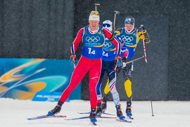 Winter Olympics in Milan Cortina 2026 Anterselva, Italy 20260217. Vetle Sjaastad Christiansen from Norway, Eric Perrot from France and Sebastian Samuelsson from Sweden during the men s 4 x 7.5 km relay in biathlon at the Winter Olympics in Milano Cortina 2026. Photo: Heiko Junge NTB Anterselva Italy EDITORIAL USE ONLY. RESTRICTED USE FOR BETTING COMPANIES Ref:_SPObN7AgE641co.jpg *** Winter Olympics in Milan Cortina 2026 Anterselva, Italy 20260217 Vetle Sjaastad Christiansen from Norway, Eric Perrot from France and Sebastian Samuelsson from Sweden during the men s 4 x 7 5 km relay in biathlon at the Winter Olympics in Milano Cortina 2026 Photo Heiko Junge NTB Anterselva Italy EDITORIAL USE ONLY RESTRICTED USE FOR BETTING COMPANIES  Copyright: xHeikoxJungex xNTBx