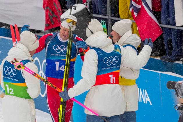 Winter Olympics in Milan Cortina 2026 Anterselva, Italy 20260217. Vetle Sjaastad Christiansen, Martin Uldal, Johan-Olav Botn and Sturla Holm Laegreid from Norway during the 4 x 7.5 km relay for men in biathlon at the Winter Olympics in Milan Cortina 2026. Photo: Heiko Junge NTB Anterselva Italy EDITORIAL USE ONLY. RESTRICTED USE FOR BETTING COMPANIES Ref:_SPOZMqBZoBWAE0.jpg *** Winter Olympics in Milan Cortina 2026 Anterselva, Italy 20260217 Vetle Sjaastad Christiansen, Martin Uldal, Johan Olav Botn and Sturla Holm Laegreid from Norway during the 4 x 7 5 km relay for men in biathlon at the Winter Olympics in Milan Cortina 2026 Photo Heiko Junge NTB Anterselva Italy EDITORIAL USE ONLY RESTRICTED USE FOR BETTING COMPANIES  Copyright: xHeikoxJungex xNTBx