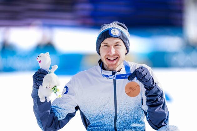 OLYMPICS - Winter Olympic Games, Olympische Spiele, Olympia, OS Milano Cortina 2026 TESERO,ITALY,17.FEB.26 - OLYMPICS, NORDIC SKIING, NORDIC COMBINED - Winter Olympic Games Milano Cortina 2026, large hill, 10km Gundersen, medal ceremony. Image shows Ilkka Herola (FIN).  GEPAxpictures xMatthiasxTrinkl