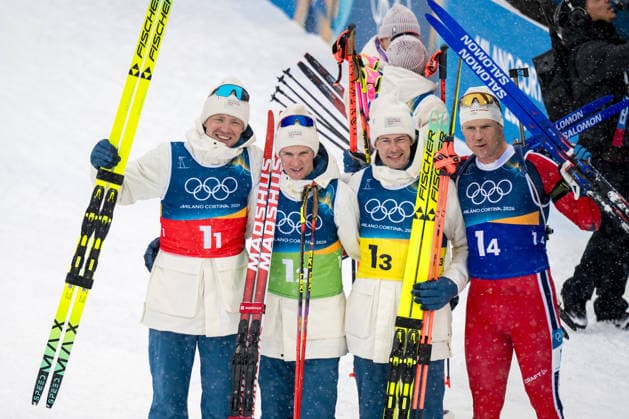 260217 Martin Uldal, Johan-Olav Botn, Sturla Holm Laegreid and Vetle Sjastad Christiansen of Norway celebrate after competing in men s 4 x 7,5 km relay biathlon during day 11 of the 2026 Winter Olympics on February 17, 2026 in Anterselva. Photo: Mathias Bergeld BILDBYRAN kod MB JM0796 skidskytte biathlon skiskyting Olympic Games, Olympische Spiele, Olympia, OS olympics winter olympics os ol olympiska spel vinter-os olympiske leker milano cortina 2026 milan cortina 2026 milano cortina 2026 olympic games milano cortina 2026 winter olympic games milano cortina-os milano cortina-ol vinter-ol 11 bbeng stafett relay jubel norge *** 260217 Martin Uldal, Johan Olav Botn, Sturla Holm Laegreid and Vetle Sjastad Christiansen of Norway celebrate after competing in men s 4 x 7,5 km relay biathlon during day 11 of the 2026 Winter Olympics on February 17, 2026 in Anterselva Photo Mathias Bergeld BILDBYRAN code MB JM0796 biathlon biathlon biathlon olympic games olympics olympics winter olympics os ol olympiska spel vinter os olympiske leker milano cortina 2026 milan cortina 2026 milano cortina 2026 olympic games milano cortina 2026 winter olympic games milano cortina os milano cortina ol vinter ol 11 bbeng relay relay jubel norge  Copyright: MATHIASxBERGELD BB260217MB040