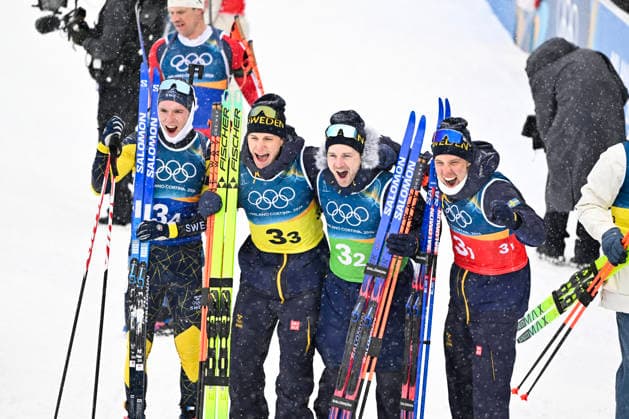 ANTERSELVA, ITALY 20260217 Swedish relay team takes bronze in the men s biathlon relay, 4x7.5km, in Anterselva during the Winter Olympics in Milano Cortina, Italy. *** The image is included in the SPORTS PACKAGE. For others PAYMENT IMAGE *** ANTERSELVA ITALY x10050x *** ANTERSELVA, ITALY 20260217 Swedish relay team takes bronze in the men s biathlon relay, 4x7 5km, in Anterselva during the Winter Olympics in Milano Cortina, Italy The image is included in the SPORTS PACKAGE For others PAYMENT IMAGE ANTERSELVA ITALY x10050x  Copyright: xPontusxLundahl TTx 2026 OLYMPICS MEN S BI-SHOOTING RELAY