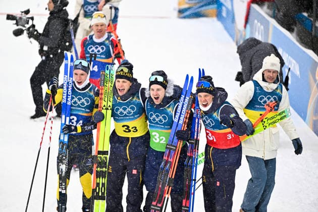 ANTERSELVA, ITALY 20260217 Swedish relay team takes bronze in the men s biathlon relay, 4x7.5km, in Anterselva during the Winter Olympics in Milano Cortina, Italy. *** The image is included in the SPORTS PACKAGE. For others PAYMENT IMAGE *** ANTERSELVA ITALY x10050x *** ANTERSELVA, ITALY 20260217 Swedish relay team takes bronze in the men s biathlon relay, 4x7 5km, in Anterselva during the Winter Olympics in Milano Cortina, Italy The image is included in the SPORTS PACKAGE For others PAYMENT IMAGE ANTERSELVA ITALY x10050x  Copyright: xPontusxLundahl TTx 2026 OLYMPICS MEN S BI-SHOOTING RELAY