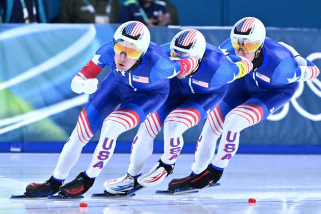 Rg Milano 17 02 2026 - Olimpiadi Milano Cortina 2026 Speed Skate Team Men™s Pursuit foto Image nella foto: Team Usa 