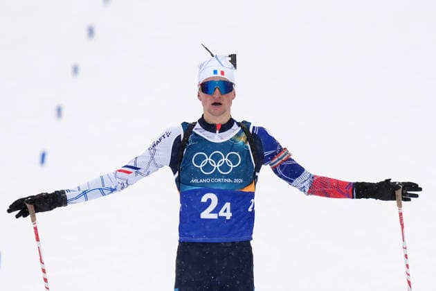 France ™s team , gold medal during Biathlon Men s 4 x 7.5km Relay t Antholz-Anterselva Biathlon Arena at the Milano Cortina 2026 Winter Olympics, in Anterselva (Italy) February 17 , 2026 (Spada LaPresse)  Copyright: xSpada LaPressex