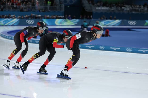 China during the Olympic Winter games, Winterspiele,Spiele, Summer games Milano-Cortina 2026, Speed skating, Eisschnelllauf Men s Team Pursuit Finals on february 17, 2026 at Milano Speed Skating Stadium in Milan, Italy  Copyright: xFabrizioxCarabelli IPAxSportx xipa-agency.netx xx IPA_71648163 IPA_Agency_IPA71648163