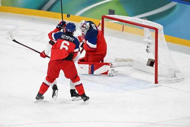 Winter Olympics - Ice hockey, Eishockey Men Czechia vs Denmark - Qualification Play-off Michal Kempny (6) of Czechia during Ice Hockey Men Czechia vs Denmark - Qualification Play-off on day eleven of the Milano Cortina 2026 Winter Olympic Games, Olympische Spiele, Olympia, OS on February 17, 2026 in Milan, Italy. Photo by JMP ABACAPRESS.COM Milan Italy  Copyright: xJMP ABACAx
