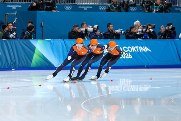 Netherlands during the Olympic Winter games, Winterspiele,Spiele, Summer games Milano-Cortina 2026, Speed skating, Eisschnelllauf Men s Team Pursuit Finals on february 17, 2026 at Milano Speed Skating Stadium in Milan, Italy  Copyright: xFabrizioxCarabelli IPAxSportx xipa-agency.netx xx IPA_71648664 IPA_Agency_IPA71648664