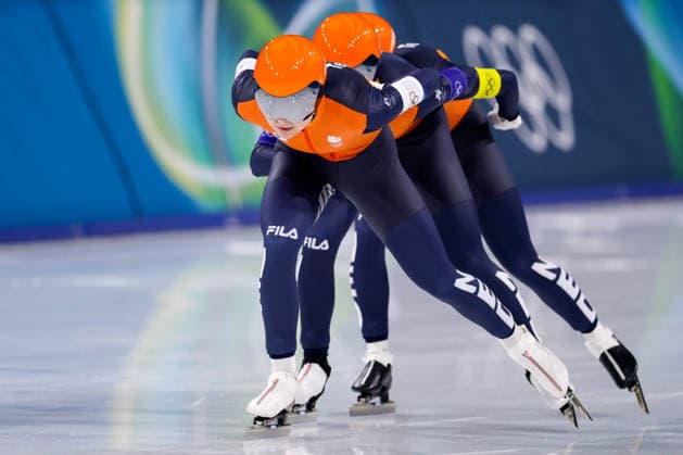 2026-02-17 Speed skating, Eisschnelllauf - Milano Cortina 2026 Winter Olympics - Day 11 MILAN, ITALY - FEBRUARY 17: Joy Beune of the Netherlands, Antoinette Rijpma-De Jong of the Netherlands, Marijke Groenewoud of the Netherlands competing in the Women s Team Pursuit during Day 11 of Speed Skating - Milano Cortina 2026 Winter Olympics at Milano Speed Skating Stadium on February 17, 2026 in Milan, Italy. (Photo by Joris Verwijst BSR Agency) Milan Italy Content not available for redistribution in The Netherlands directly or indirectly through any third parties. Copyright: xBSRxAgencyx