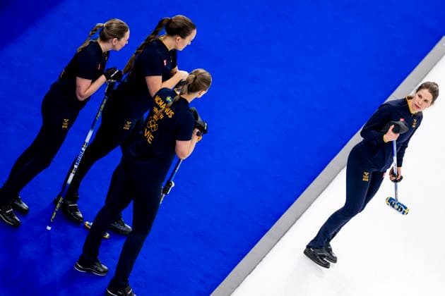 260217 Sofia Scharback, Agnes Knochenhauer, Sara McManus and Anna Hasselborg of Sweden compete in a women s round robin curling match between Sweden and Canada during day 11 of the 2026 Winter Olympics on February 17, 2026 in Cortina. Photo: Jon Olav Nesvold BILDBYRAN COP 217 JE0123 curling Olympic Games, Olympische Spiele, Olympia, OS olympics winter olympics os ol olympiska spel vinter-os olympiske leker milano cortina 2026 milan cortina 2026 milano cortina 2026 olympic games milano cortina 2026 winter olympic games milano cortina-os milano cortina-ol vinter-ol 11 bbeng kanada sverige dam *** 260217 Sofia Scharback, Agnes Knochenhauer, Sara McManus and Anna Hasselborg of Sweden compete in a women s round robin curling match between Sweden and Canada during day 11 of the 2026 Winter Olympics on February 17, 2026 in Cortina Photo Jon Olav Nesvold BILDBYRAN COP 217 JE0123 curling olympic games olympics winter olympics os ol olympiska spel vinter os olympiske leker milano cortina 2026 milan cortina 2026 milano cortina 2026 olympic games milano cortina 2026 winter olympic games milano cortina os milano cortina ol vinter ol 11 bbeng kanada sverige dam  Copyright: JONxOLAVxNESVOLD BB260217JE053