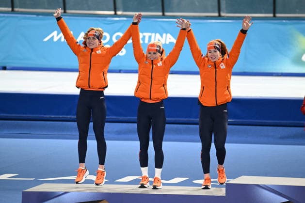 GIOCHI OLIMPICI - Olimpiadi Invernali Milano-Cortina 2026 - Speed skating, Eisschnelllauf Women s Team Pursuit - Final A Team Netherlands during the Winter Olympic Games, Olympische Spiele, Olympia, OS Milano Cortina 2026, at the Milano Speed Skating Stadium, on February 17, 2026 in Milano, Italy Cortina D Ampezzo Italy  Copyright: xIPAxSport ABACAx