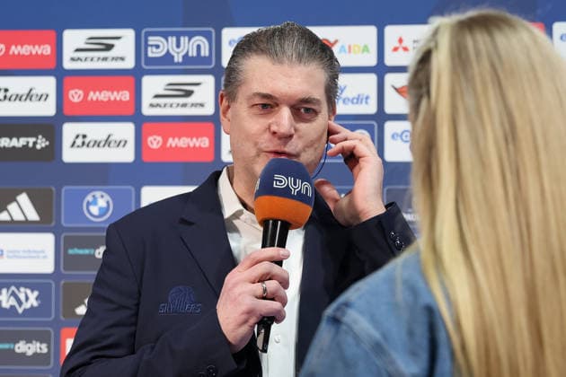 Klaus Perwas (Skyliners Frankfurt, Chef-Trainer) beim Interview vor dem Spiel, GER, FC Bayern Basketball vs. Skyliners Frankfurt, Basketball, easycredit Basketball Bundesliga, 21. Spieltag, Saison 2025 2026, 17.02.2026, GER, FC Bayern Basketball vs. Skyliners Frankfurt, Basketball, easycredit Basketball Bundesliga, 21. Spieltag, Saison 2025 2026, 17.02.2026 Muenchen Copyright: xEibner-Pressefoto JennixMaulx EP_JML