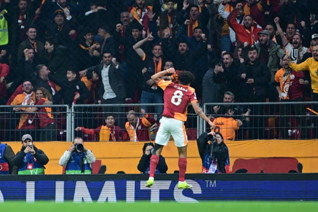 Galatasaray v Juventus - UEFA Champions League ISTANBUL, TURKIYE - FEBRUARY 17: Gabriel Sara (8) of Galatasaray celebrates after scoring a goal during the UEFA Champions League round of 16 play-off first-leg match between Juventus and Galatasaray at RAMS Park stadium in Istanbul, Turkiye on February 17, 2026. Abdulhamid Hosbas Anadolu Istanbul Turkey. Editorial use only. Please get in touch for any other usage.  Copyright: x2026xAnadoluxAbdulhamidxHosbasx