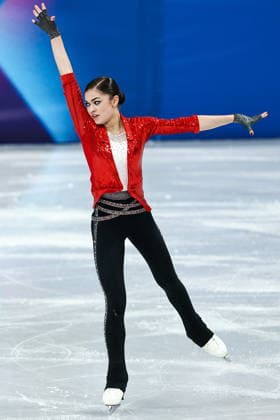 ITALY, MILAN - FEBRUARY 17, 2026: AIN athlete Adeliia Petrosian from Russia performs her routine in the women s singles short programme at the 2026 Winter Olympic Games, Olympische Spiele, Olympia, OS at Milano Ice Skating Arena. Mikhail Tereshchenko TASS  88857279