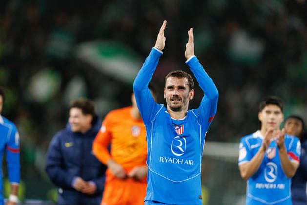Antoine Griezmann seen celebrating during Copa Del Rey quarterfinal game between teams of Real Betis Balompie and Atletico de Madrid (Maciej Rogowski Ball Raw Images) Seville Estadio La Cartuja Spain Copyright: xMaciejxRogowskix maciejrogowski_betis_atletico_2526-282