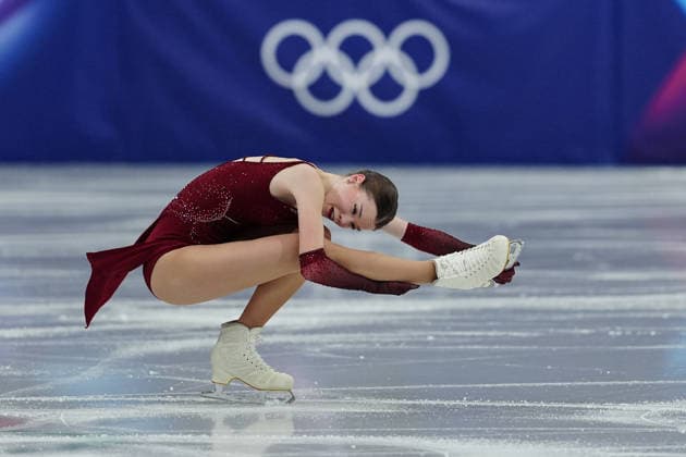 SAFONOVA Viktoriia competing in the Olympic Figure skating, Eiskunstlauf Women Single Skating Short Program for the Milano Cortina 2026 Winter Olympics, in Milan (Italy) February 14, 2026 (Photo Claudio Furlan LaPresse)  Copyright: xClaudioxFurlan LaPressex