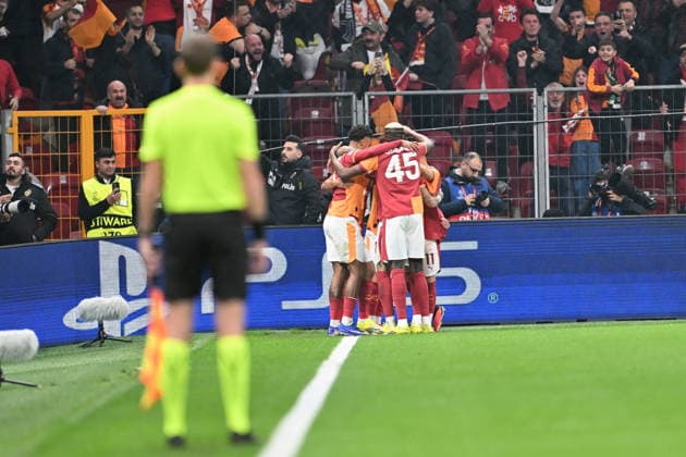 Galatasaray v Juventus - UEFA Champions League ISTANBUL, TURKIYE - FEBRUARY 17: Players of Galatasaray celebrate after scoring a goal during UEFA Champions League last 16 playoff round first leg football match between Galatasaray and Juventus at RAMS Park in Istanbul, Turkiye on February 17, 2026. Isa Terli Anadolu Istanbul Turkey. Editorial use only. Please get in touch for any other usage.  Copyright: x2026xAnadoluxIsaxTerlix