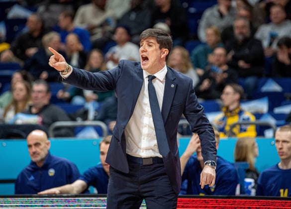 Basketball, Herren, Saison 2025 2026, easyCredit BBL (21. Spieltag), Alba Berlin - Hamburg Towers, Trainer Pedro Calles (Alba), 17.02.2026, Copyright: xSebastianxRäppold MatthiasxKochx