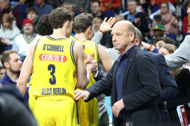 DEU, easyCredit BBL, ALBA vs. Hamburg, 17.02.2026, Uber-Arena, Berlin, DEU, easyCredit BBL, ALBA vs. Hamburg, im Bild Manager Marko Baldi (ALBA Berlin)