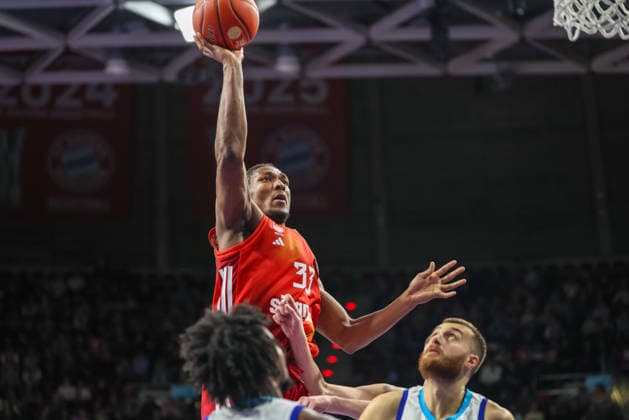 David McCormack (FC Bayern Basketball, 33), GER, FC Bayern Basketball vs. Skyliners Frankfurt, Basketball, easycredit Basketball Bundesliga, 21. Spieltag, Saison 2025 2026, 17.02.2026, GER, FC Bayern Basketball vs. Skyliners Frankfurt, Basketball, easycredit Basketball Bundesliga, 21. Spieltag, Saison 2025 2026, 17.02.2026 Muenchen Copyright: xEibner-Pressefoto JennixMaulx EP_JML