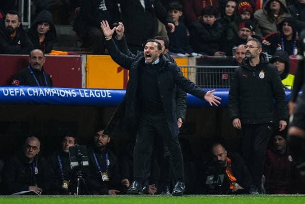 Galatasaray v Juventus - UEFA Champions League ISTANBUL, TURKIYE - FEBRUARY 17: Head Coach of Galatasaray Okan Buruk reacts after a position during UEFA Champions League last 16 playoff round first leg football match between Galatasaray and Juventus at RAMS Park in Istanbul, Turkiye on February 17, 2026. Hakan Akgun Anadolu Istanbul Turkey. Editorial use only. Please get in touch for any other usage.  Copyright: x2026xAnadoluxHakanxAkgunx