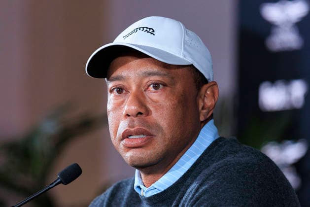 February 17, 2026, Pacific Palisades, California, USA: Tiger Woods during a press conference, PK, Pressekonferenz in preparation for the 2026 Genesis Invitational on Tuesday February 17, 2026 at the Riviera Country Club in Pacific Palisades, California. ARIANA RUIZ PI Pacific Palisades USA - ZUMAp124 20260217_zaa_p124_001 Copyright: xArianaxRuizx