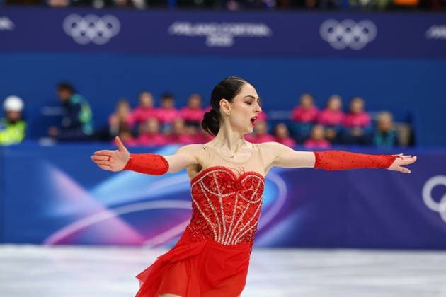 February 17, 2026, Milan, Lombardy, Italy: JULIA SAUTER of Romania skates her Women s Single Skating free program in the Figure skating, Eiskunstlauf at the Milano Cortina 2026 Winter Olympic Games, Olympische Spiele, Olympia, OS Milan Italy - ZUMAc179 20260217_oly_c179_215 Copyright: xMickaelxChavetx