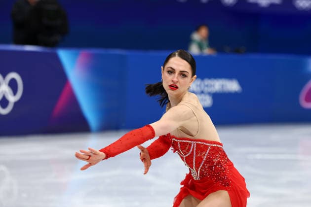 February 17, 2026, Milan, Lombardy, Italy: JULIA SAUTER of Romania skates her Women s Single Skating free program in the Figure skating, Eiskunstlauf at the Milano Cortina 2026 Winter Olympic Games, Olympische Spiele, Olympia, OS Olympics 2026: Milano Cortina: Figure Skating Women Single Skating  - ZUMAc179 20260217_oly_c179_217 Copyright: xMickaelxChavetx