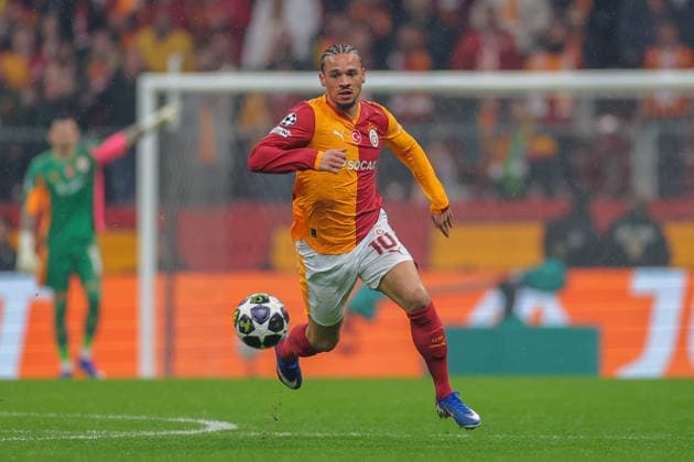 2026-02-17 Galatasaray SK v Juventus FC - UEFA Champions League 2025 26 League Knockout Play-off First Leg ISTANBUL, TURKEY - FEBRUARY 17: Leroy Sane of Galatasaray SK during the UEFA Champions League 2025 26 League Knockout Play-off First Leg match between Galatasaray SK and Juventus FC at Rams Park Stadium on February 17, 2026 in Istanbul, Turkey. (Photo by BSR Agency) Istanbul Turkey Content not available for redistribution in The Netherlands directly or indirectly through any third parties. Copyright: xBSRxAgencyx