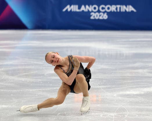 February 17, 2026, Milan, Lombardy, Italy: Iida Karhunen of Team Finland competes in the womens ice skating short program during the Milano Cortina 2026 Olympic Winter games, Winterspiele,Spiele, Summer games at Milano Ice Skating Arena. Olympics 2026: Milano Cortina: Figure skating, Eiskunstlauf Womens Singles Short Program  - ZUMAm117 20260217_oly_m117_030 Copyright: xDavidxMcIntyrex