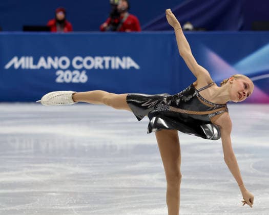 February 17, 2026, Milan, Lombardy, Italy: Iida Karhunen of Team Finland competes in the womens ice skating short program during the Milano Cortina 2026 Olympic Winter games, Winterspiele,Spiele, Summer games at Milano Ice Skating Arena. Olympics 2026: Milano Cortina: Figure skating, Eiskunstlauf Womens Singles Short Program  - ZUMAm117 20260217_oly_m117_033 Copyright: xDavidxMcIntyrex