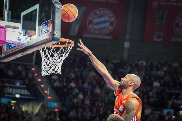Isiaha Mike 22 (FC Bayern Muenchen Basketball) in Aktion, FC Bayern Muenchen Basketball vs. Skyliners Frankfurt, easycredit-BBL, BBL, Basketball, Maenner, Saison 2025 2025, Regulaere Saison, 21. Spieltag, 17.02.2026 Muenchen Bayern Deutschland