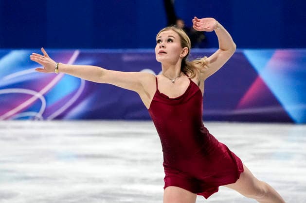 Ekaterina Kurakova of Poland performs during the Women s Single Skating Short Program at the Milano Figure skating, Eiskunstlauf Stadium in Milan, Italy on Tuesday, February 17, 2026.  OLY20260217124 RICHARDxELLIS