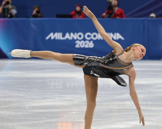February 17, 2026, Milan, Lombardy, Italy: Iida Karhunen of Team Finland competes in the womens ice skating short program during the Milano Cortina 2026 Olympic Winter games, Winterspiele,Spiele, Summer games at Milano Ice Skating Arena. Olympics 2026: Milano Cortina: Figure skating, Eiskunstlauf Womens Singles Short Program  - ZUMAm117 20260217_oly_m117_039 Copyright: xDavidxMcIntyrex