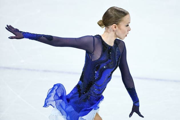 ITALY, MILAN - FEBRUARY 17, 2026: Mariia Seniuk of Israel performs her routine in the women s singles short programme at the 2026 Winter Olympic Games, Olympische Spiele, Olympia, OS at Milano Ice Skating Arena 2026 Winter Olympics: Figure skating, Eiskunstlauf  - ZUMAt113 20260217_zaa_t113_477 Copyright: xMikhailxTereshchenkox