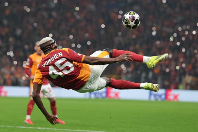 2026-02-17 Galatasaray SK v Juventus FC - UEFA Champions League 2025 26 League Knockout Play-off First Leg ISTANBUL, TURKEY - FEBRUARY 17: Victor Osimhen of Galatasaray SK during the UEFA Champions League 2025 26 League Knockout Play-off First Leg match between Galatasaray SK and Juventus FC at Rams Park Stadium on February 17, 2026 in Istanbul, Turkey. (Photo by BSR Agency) Istanbul Turkey Content not available for redistribution in The Netherlands directly or indirectly through any third parties. Copyright: xBSRxAgencyx