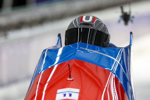 Rou - Tentea Mihai Cristian - Iordache George during the Olympic Winter Milano-Cortina 2026, Bobsleigh 2-man on February 17, 2026 at Cortina Sliding Centre in Cortina, Italy  Copyright: xLucianoxMariaxBisi IPAxSportx xipa-agency.netx xx IPA_71656776 IPA_Agency_IPA71656776