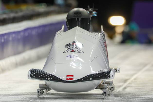 Aut - Treichl Markus - Bertschler Daniel during the Olympic Winter Milano-Cortina 2026, Bobsleigh 2-man on February 17, 2026 at Cortina Sliding Centre in Cortina, Italy  Copyright: xLucianoxMariaxBisi IPAxSportx xipa-agency.netx xx IPA_71656923 IPA_Agency_IPA71656923