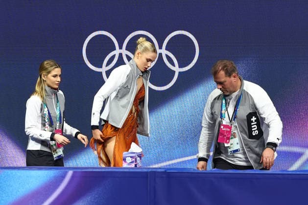 February 17, 2026, Milan, Lombardy, Italy: KIMMY REPOND of Switzerland looks dejected by her score In the Women s Single Skating free program in the Figure skating, Eiskunstlauf at the Milano Cortina 2026 Winter Olympic Games, Olympische Spiele, Olympia, OS Milan Italy - ZUMAc179 20260217_oly_c179_233 Copyright: xMickaelxChavetx