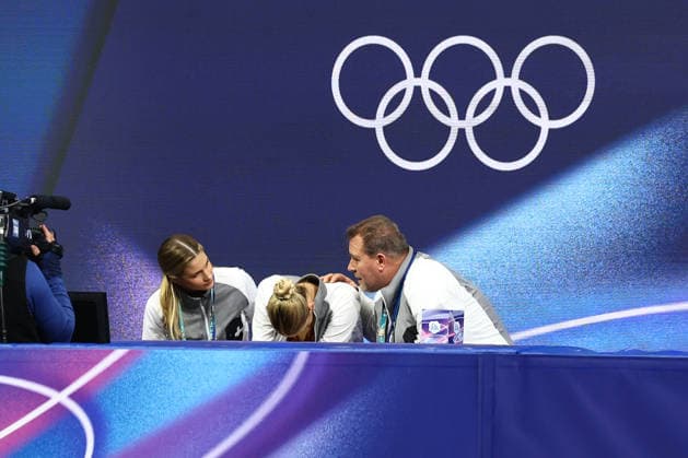 February 17, 2026, Milan, Lombardy, Italy: KIMMY REPOND of Switzerland looks dejected by her score In the Women s Single Skating free program in the Figure skating, Eiskunstlauf at the Milano Cortina 2026 Winter Olympic Games, Olympische Spiele, Olympia, OS Milan Italy - ZUMAc179 20260217_oly_c179_235 Copyright: xMickaelxChavetx