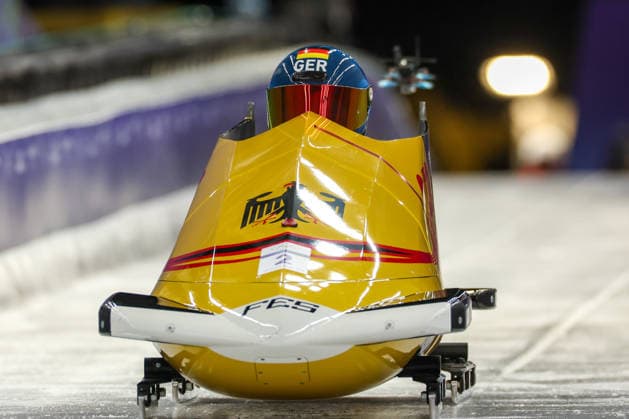 Ger - Friedrich Francesco - Schuller Alexander during the Olympic Winter Milano-Cortina 2026, Bobsleigh 2-man on February 17, 2026 at Cortina Sliding Centre in Cortina, Italy  Copyright: xLucianoxMariaxBisi IPAxSportx xipa-agency.netx xx IPA_71657115 IPA_Agency_IPA71657115