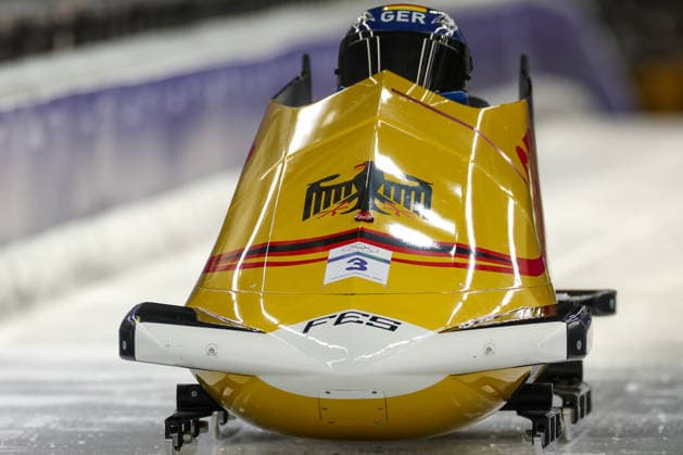 Ger - Ammour Adam - Schaller Alexander during the Olympic Winter Milano-Cortina 2026, Bobsleigh 2-man on February 17, 2026 at Cortina Sliding Centre in Cortina, Italy  Copyright: xLucianoxMariaxBisi IPAxSportx xipa-agency.netx xx IPA_71657136 IPA_Agency_IPA71657136