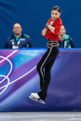 February 17, 2026, Milano, Lombardy, Italy: Meda Variakojyte of Lithuania perform in the Women Figure skating, Eiskunstlauf Short Program during the 2026 Winter Olympics at the Milano Ice Skating Arena on Tuesday in Milano. Olympics 2026: Milano Cortina: Figure Skating WomenÃ¢â‚¬â ¢S  - ZUMAj89_ 20260217_oly_j89_022 Copyright: xPaulxKitagakixJr.x