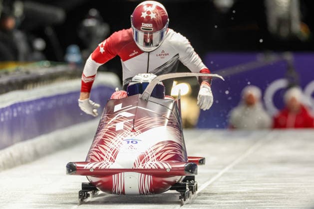 GIOCHI OLIMPICI - Olimpiadi Invernali Milano-Cortina 2026 - Bobsleigh 2-man Lat - Kalenda Jekabs - Miknis Matiss during the Olympic Winter Milano-Cortina 2026, Bobsleigh 2-man on February 17, 2026 at Cortina Sliding Centre in Cortina, Italy Cortina D Ampezzo Italy  Copyright: xIPAxSport ABACAx
