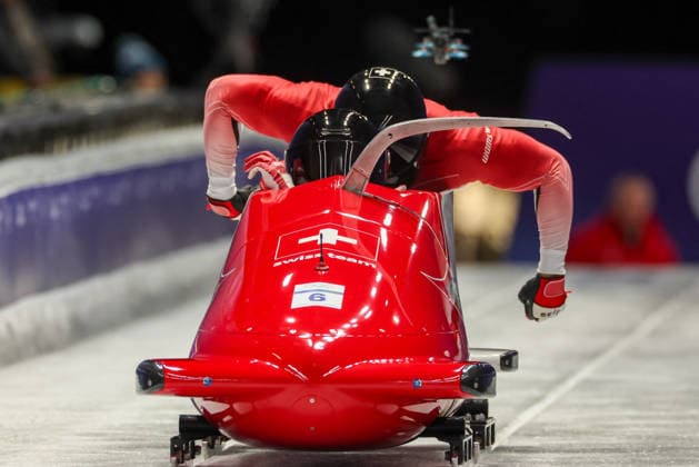 GIOCHI OLIMPICI - Olimpiadi Invernali Milano-Cortina 2026 - Bobsleigh 2-man Sui - Vogt Michael - Ndiaye Amadou David during the Olympic Winter Milano-Cortina 2026, Bobsleigh 2-man on February 17, 2026 at Cortina Sliding Centre in Cortina, Italy Cortina D Ampezzo Italy  Copyright: xIPAxSport ABACAx